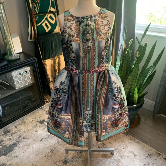 Mac Duggal Homecoming Floral Multicolor Cocktail Dress - Picture 13 of 15